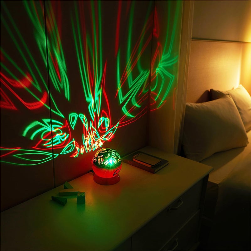 Idea Nuova مصباح الأطفال والإضاءة الليلية من إيديا نوفا مارفل سبايدرمان مع عرض LED دوار، 4.88" × 4.88" × 5.5" - Image 4